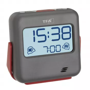 TFA Dostmann Despertador de quartzo cinzento 60.2031.10