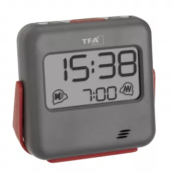 TFA Dostmann Despertador de quartzo cinzento 60.2031.10