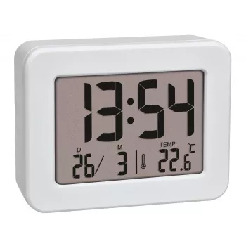 TFA Dostmann 60.2044.02 Despertador de quartzo branco