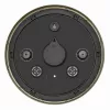 TFA Dostmann 60.3066.53 Relógio de parede exterior em metal - quartzo, latão, resistente a salpicos, 387 mm, visor grande