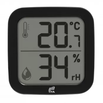 TFA Dostmann 30.3908.01 Sensor termo-higro interior sem fios ID-A0, 868 MHz, temperatura -10 a +60°C, humidade 1-99% RH