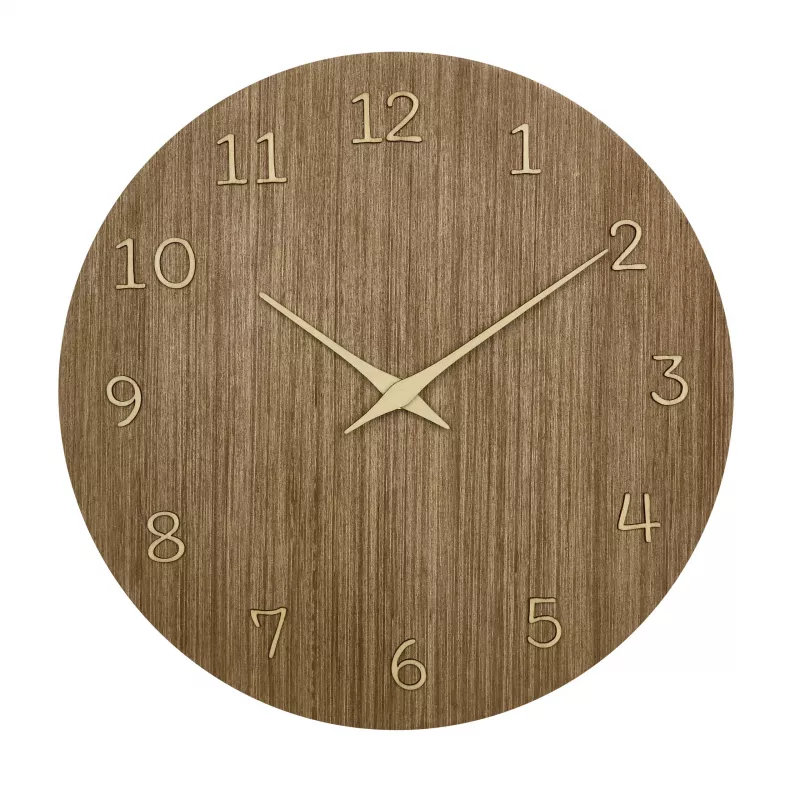 TFA Dostmann 60.3072.23 Relógio de parede de quartzo 298 mm madeira escura