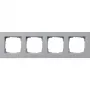 Gira E2 Flat Aluminium Moldura de cobertura 4 módulos, encastrar, mate, horizontal 214255