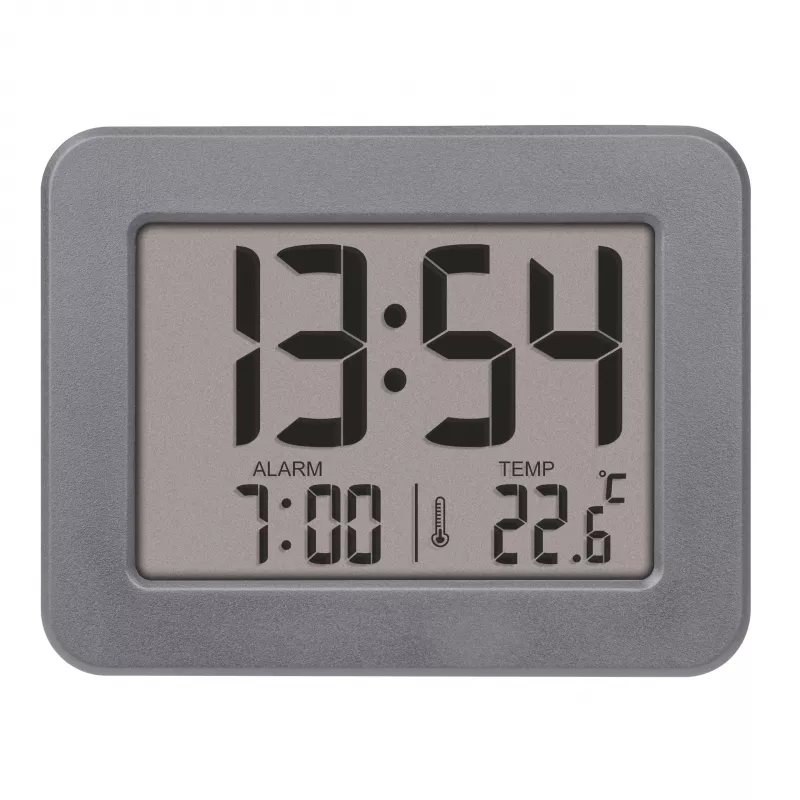 TFA Dostmann 60.2044.10 Despertador de quartzo cinzento com alarme único