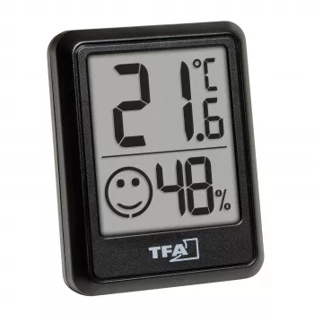 Termo-higrómetro digital TFA Dostmann preto 30.5060.01.03