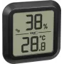 Termo-higrómetro digital TFA Dostmann para encastrar, preto 30.5061.01