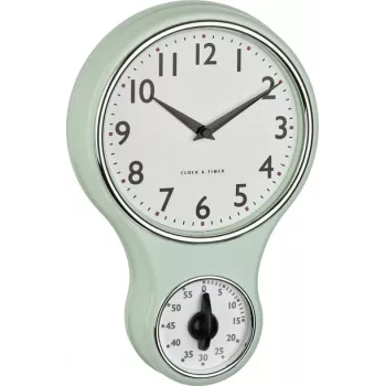 Relógio de parede mecânico de quartzo TFA Dostmann 60.3073.20 196 mm x 58 mm menta