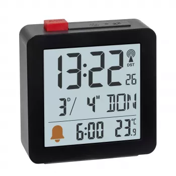 Despertador digital TFA Dostmann preto (60.2566.01)