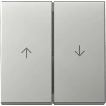Gira System 55 Tecla 2 módulos com símbolos de seta, aspeto aço inoxidável 3294600