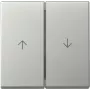Gira System 55 Tecla 2 módulos com símbolos de seta, aspeto aço inoxidável 3294600