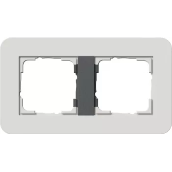 Gira System 55 Moldura 2 módulos cinzento-claro / antracite 0212421