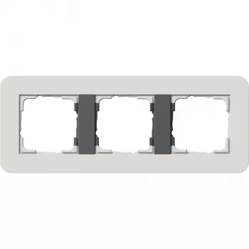Gira System 55 Moldura 3 módulos cinzento-claro/antracite 0213421