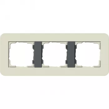 Gira System 55 Moldura 3 módulos areia/antracite 0213427