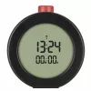 TFA Dostmann 60.2569.01 Despertador rádio-controlado, ecrã grande, temporizador, preto/vermelho