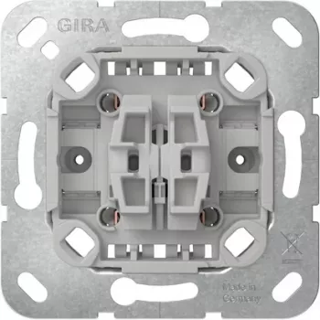 GIRA 387500 Mecanismo de interruptor de tecla, interruptor de comutação, 2 módulos, sem garras