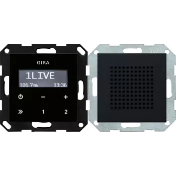 Gira 2280005 rádio FM RDS de encastrar com altifalante integrado