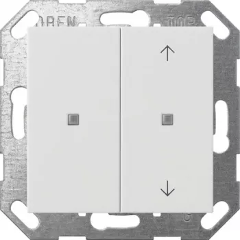 Gira KNX Interruptor de balancim 2 módulos com setas, branco puro 517503