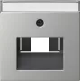 Gira System 55 placa de cobertura para tomadas UAE/IAE e de rede, aço inoxidável escovado 0284600