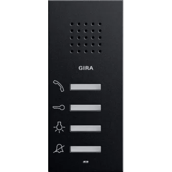 Gira posto interior áudio 1250005 de sobrepor System 55 preto