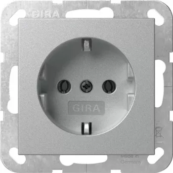 GIRA 418026 tomada SCHUKO System 55 de encastrar alumínio