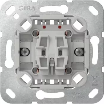GIRA 310900 mecanismo de interruptor de tecla, 2 polos, comutador de escada, 10 A, 250 V, montagem de encastrar