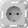 Gira 4453015 tomada SCHUKO com tampa basculante, System 55, cinzento tráfego (RAL 7043)