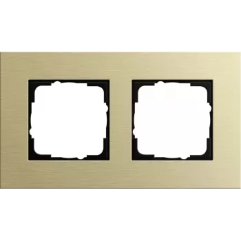 Gira moldura de cobertura 2 módulos ouro-claro System 55 0212217