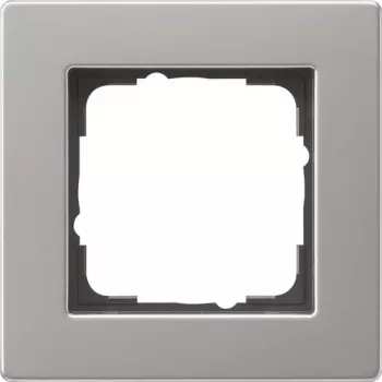 Gira E2 aço inoxidável moldura de cobertura plana 1 módulo 0211335