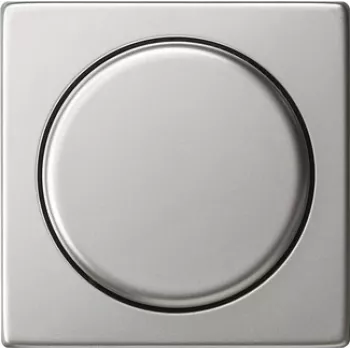 Gira System 55 placa de cobertura com botão rotativo para dimmer e potenciómetro, aço inoxidável 0650600