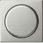 Gira System 55 placa de cobertura com botão rotativo para dimmer e potenciómetro, aço inoxidável 0650600