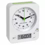 TFA Dostmann Despertador radiofrequência 60.1511.02 branco com ponteiros luminosos