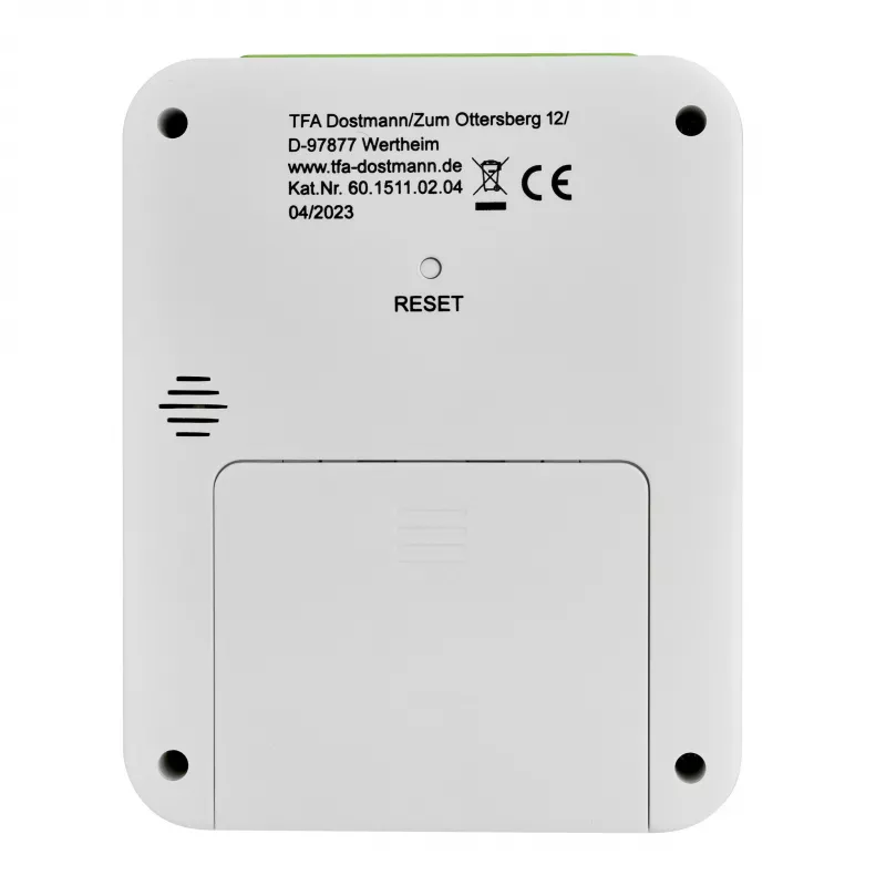TFA Dostmann Despertador radiofrequência 60.1511.02 branco com ponteiros luminosos
