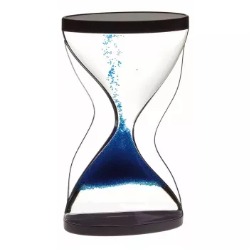 TFA Dostmann Ampulheta de 3 minutos azul, ampulheta mecânica, vidro 18.6008.06