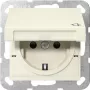GIRA 441401 Tomada SCHUKO com tampa basculante, System 55, branco creme
