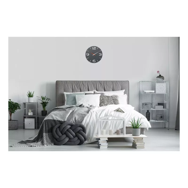 TFA Dostmann Relógio de parede radiofrequência design Contour, preto/branco (60.3536.10)