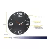 TFA Dostmann Relógio de parede radiofrequência design Contour, preto/branco (60.3536.10)