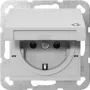 Gira System 55 Tomada SCHUKO com tampa basculante, cinzento 4414015