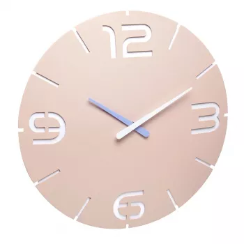 TFA Dostmann Relógio de parede radiofrequência design Contour, rosa antigo/branco (60.3536.16)