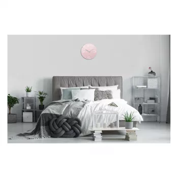TFA Dostmann Relógio de parede radiofrequência design Contour, rosa antigo/branco (60.3536.16)