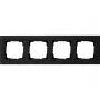 Gira E2 Moldura de cobertura 4 vias preto mate design plano 0214095