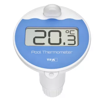 TFA Dostmann 30.3238.06 Sensor de piscina radiofrequência, 868 MHz, sensor de temperatura da água flutuante para termómetros de piscina e estações meteorológicas