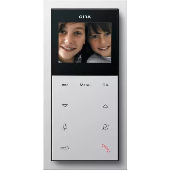 Gira 1239112 Posto interior de vídeo AP Plus, sobrepor, branco puro