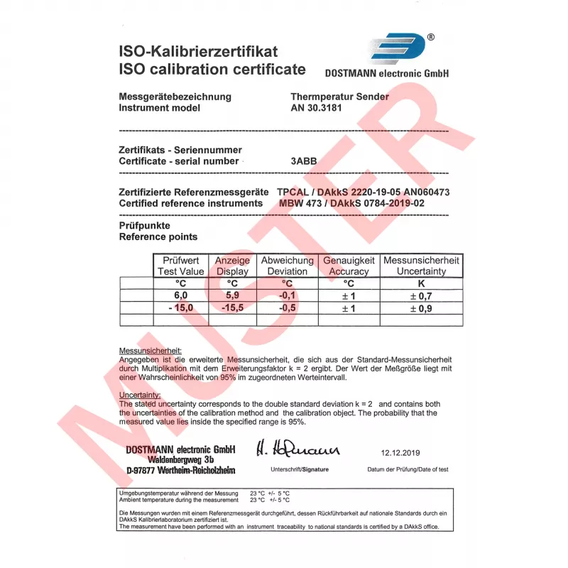 TFA Dostmann 30.3181.K Termossensor sem fios 868 MHz