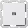 Gira System 55 mecanismo de interruptor de balancim 2 polos OFF, branco puro mate 283403