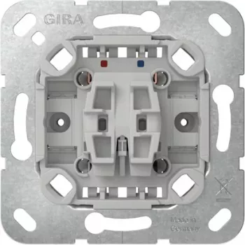 GIRA 387000 Mecanismo de botão de balancim com terminal de neutro, 1x NO, 250 V, 10 A, sem garras