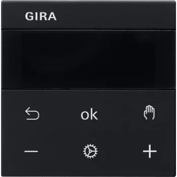 Gira RTR ecrã preto termostato de ambiente 5393005