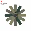 TFA Dostmann 60.3020.04 Relógio de parede de quartzo 400 mm verde-oliva ponteiro dos segundos contínuo
