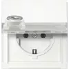 Gira 446766 Tomada SCHUKO com interruptor de chave, fecho diferente, 16 A, 250 V, encastrar, branco puro brilhante