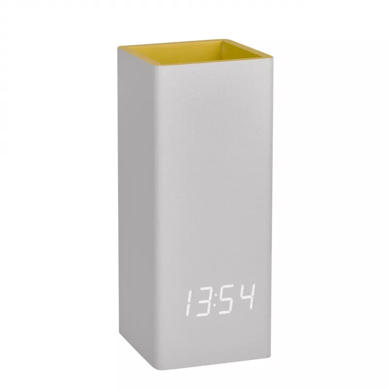 TFA Dostmann 60.2041.15 Relógio de mesa de quartzo cinzento amarelo