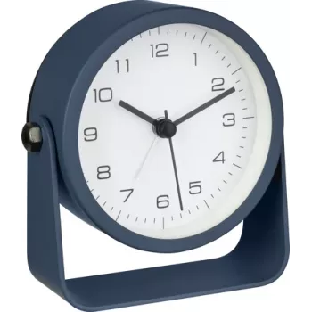 TFA Dostmann 60.1042.06 Despertador de mesa de quartzo analógico azul com ponteiro dos segundos contínuo
